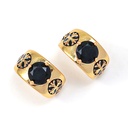 Stone C Shape Vintage Retro Stud Earrings