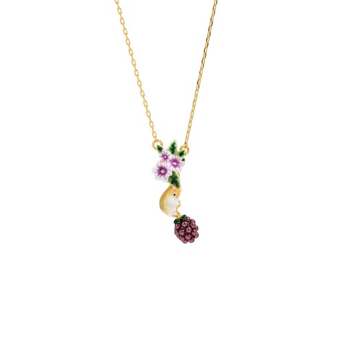 Pink Flower de Luce Irises And Stone Enamel Adjustable Ring