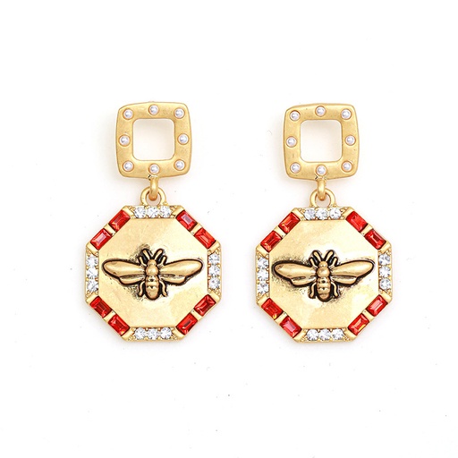 Butterfly Orchid Flower Blossom Enamel Hook Earrings