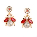 Inlaid Crystal Pearl Zircon Retro Vintage Dangle Earrings