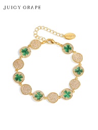 [23042715] Colorful Butterfly And Crystal Enamel Thin Bracelet