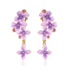 [23062799] Berry And Leaf Enamel Pendant Necklace