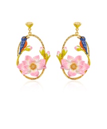 [23062838] Stone Inlaid Zircon Retro Vintage Dangle Earrings