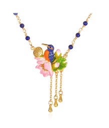 [23062843] Inlaid Zircon Leaf Stone Flower Shape Retro Vintage Brooch