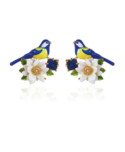 Inlaid Zircon Leaf And Stone Retro Vintage Hook Earrings