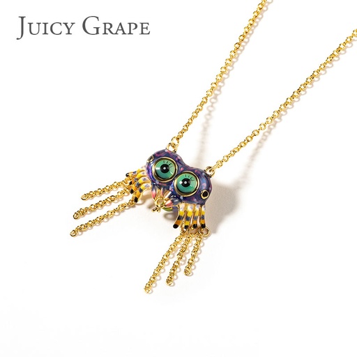 Big Eyes Spider Natural Pearl Enamel Adjustable Ring