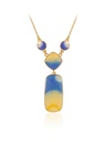 Starry Night Enamel Pendant Necklace Handmade Jewelry Gift