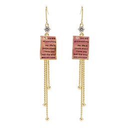 [20061279] Enamel Glazed Cherry Blossoms Tassel Earrings 925 Silver Needle