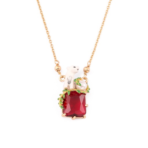 Rabbit Bunny Pink Flower Mushroom Zircon Enamel Bangle Bracelet