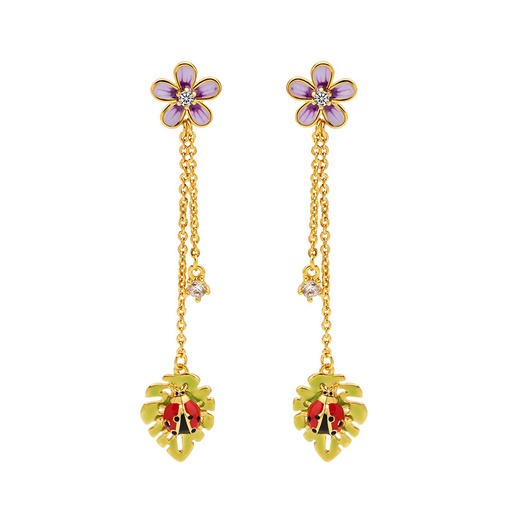Daisy Flower Bee Enamel Charm Bracelet