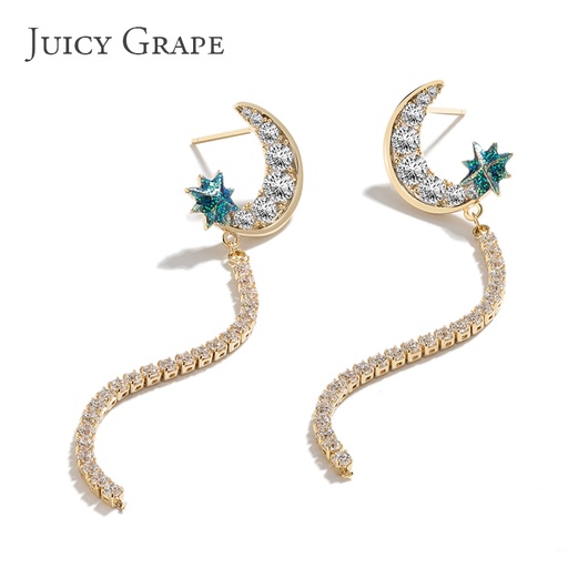Rabbit Bunny And Stone Enamel Earrings