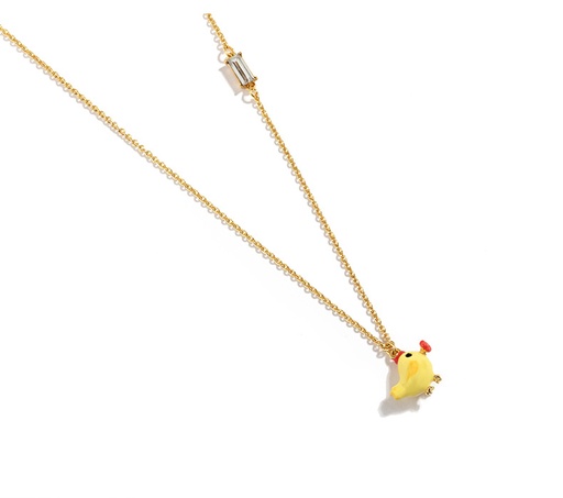 Chicken And Daisy Flowers Enamel Thin Bracelet