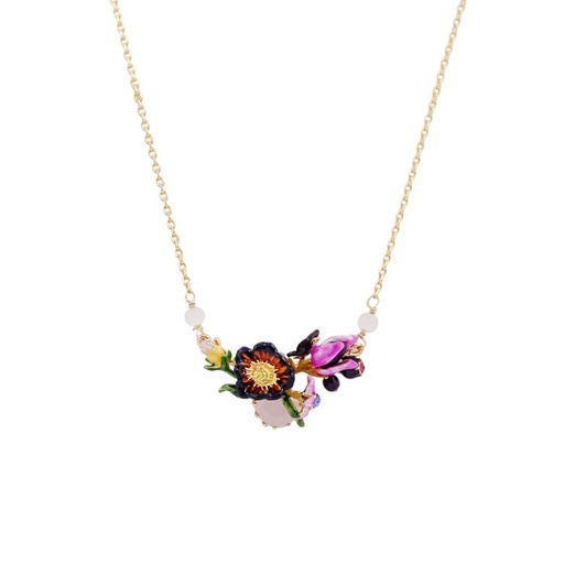 Enamel Snow Owl Baby Crystal Owl Necklace /Clavicle Chain