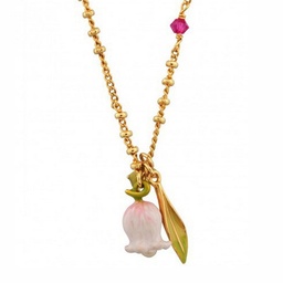 [19040802] Yellow Bud Leaves And Crystal Enamel Ring
