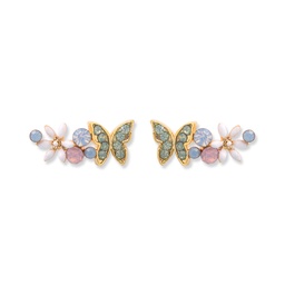 Ballerina and Crystal Enamel Earrings