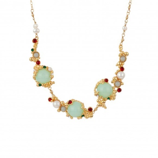 Prince and Swan Ballerinas Enamel Necklace