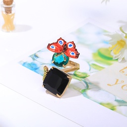[19040569] Hand Painted Enamel Glaze Bee Flower Pendant Necklace