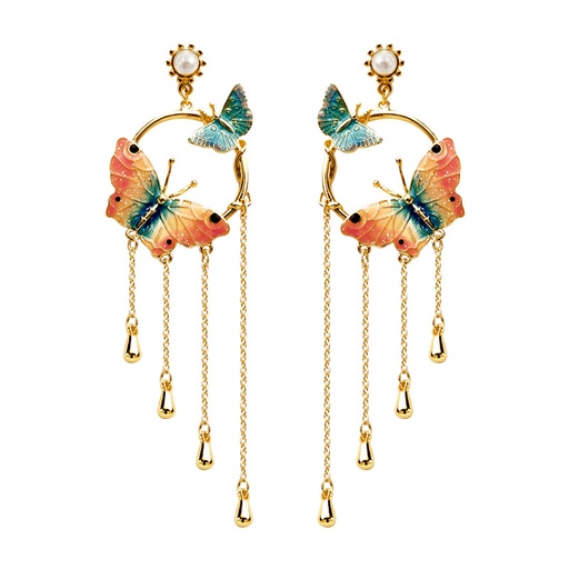 Prince And Swan Ballerina Enamel Earrings