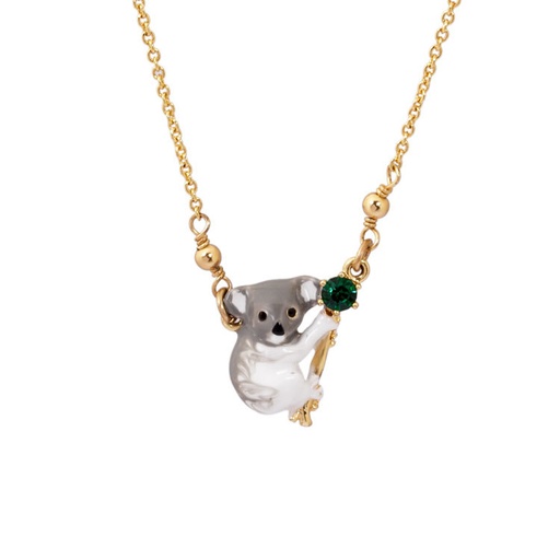 Apple On Branch Enamel Pendant Necklace