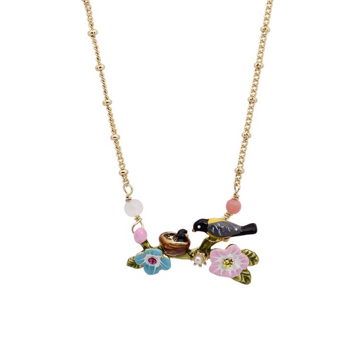 Daisy Flower Ladybug And Crystal Enamel Adjustable Ring