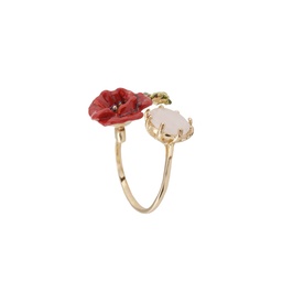 [19040530] Bird On A Branch Cherry Blossom Flower Pendant Enamel Necklace