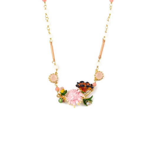 Convertible Enamel Necklace With Several Heads Of Cats