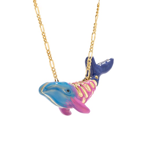 Ladybug And Leaf Enamel Pendant Necklace