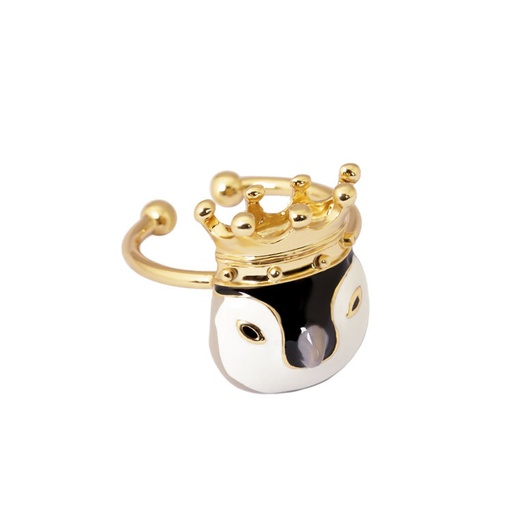 Tree House And Bird Enamel Adjustable Ring Jewelry Gift
