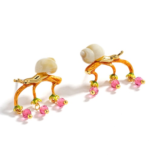 Baroque Pearl Silver Enamel Dangle Earrings Jewelry Gift