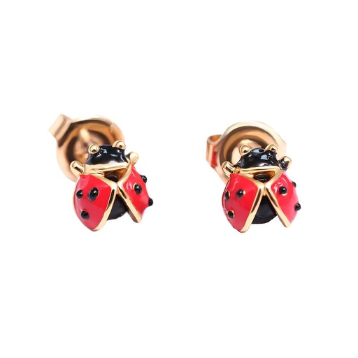 Koala Sapphire Enamel Dangle Stud Earrings