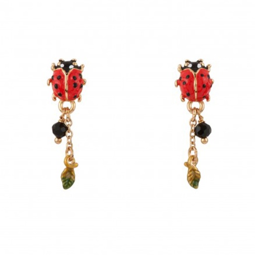 Ladybug Beads Red Heart Gold Plated Jewelry Enamel Bracelet