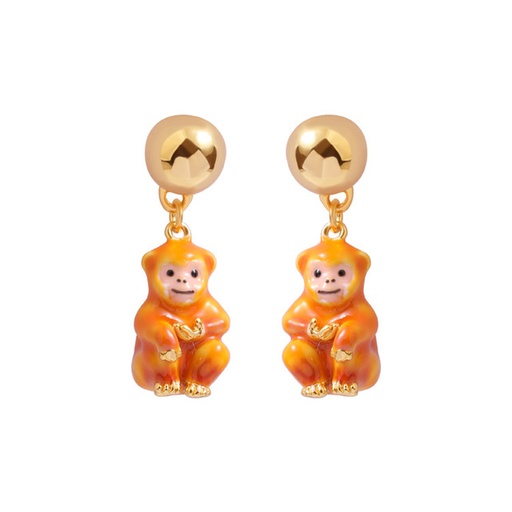 Monkey Enamel Earrings Jewelry Stud Earrings