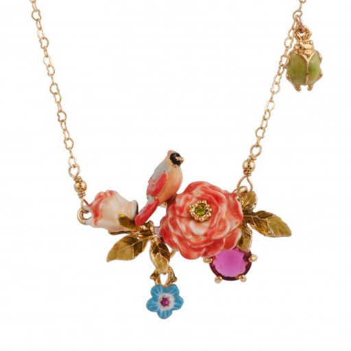 Owl Flower Leaf Crystal Enamel Bracelet