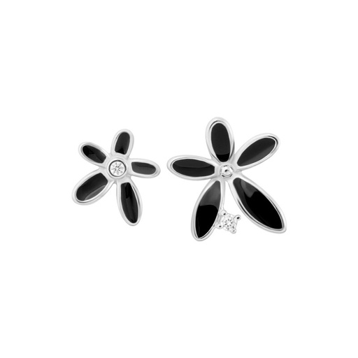 Cherry Blossom And Branch Enamel Earrings