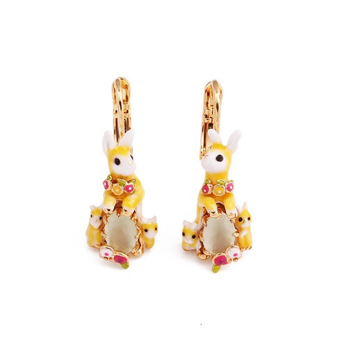 Rabbit Bunny And Carrot Enamel Adjustable Bangle Bracelet
