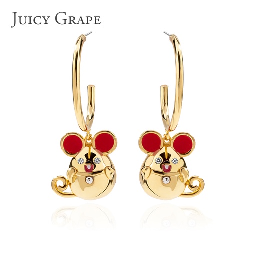 Red Heart Milk Tea Enamel Dangle Earrings Jewelry Gift