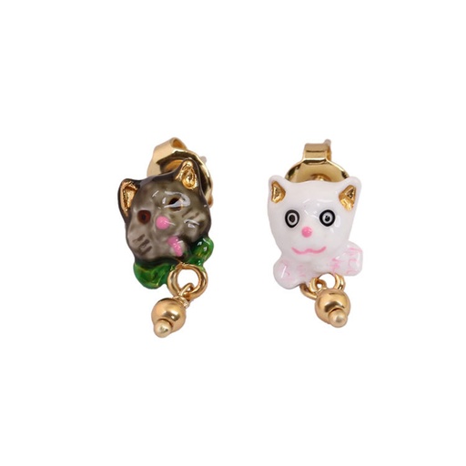 Chihuahua Puppy Dog Asymmetrical Enamel Earring