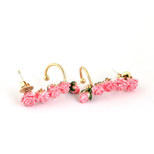 Blooming Flowers Enamel Collar Necklace