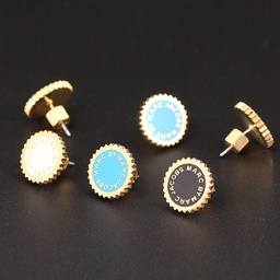 [19040251] Rose and Daisy Flowers Long Tassel Enamel Earrings