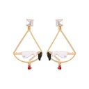 Snow White Deep Into The Sleep Of Death Enamel Earrings