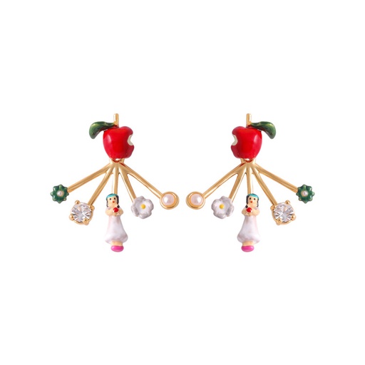 Owl Bird Couple On A Branch Ename Necklace