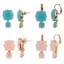 Square Gemstone Earrings