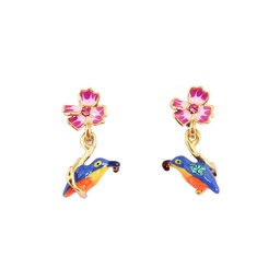 [19040671] Chihuahua Puppy Dog and Flower Enamel Adjustable Ring