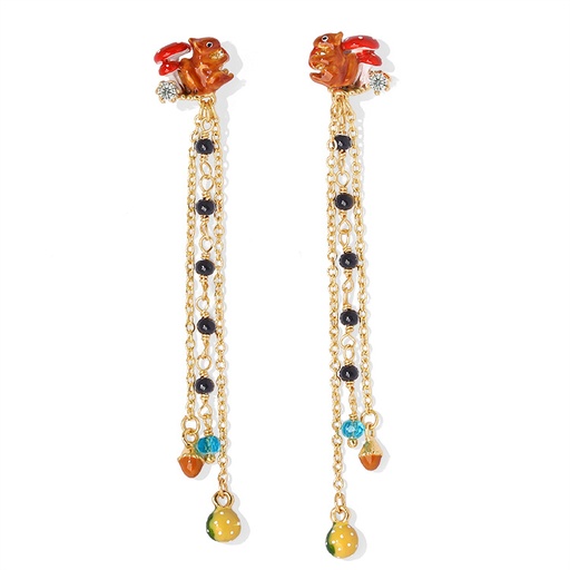 Square Gemstone Earrings