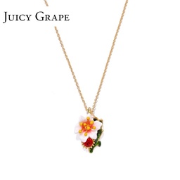 Daisy Flower Asymmetrical Enamel Earring
