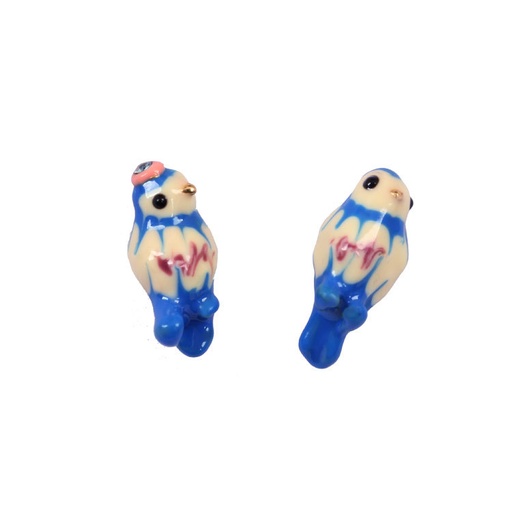 Chihuahua Puppy Dog With Fantasy Beads Enamel Earrings