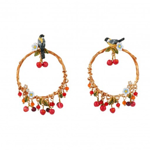 Yellow Chick Berry Enamel Adjustable Ring