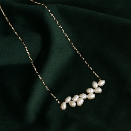 Freshwater Pearl Rice Shape Collarbone  Bridesmaid Wedding Necklace