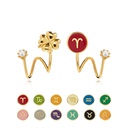 Zodiac Sign Constellation Enamel Stud Earrings