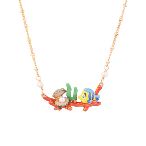 Grape And Strawberry Enamel Necklace